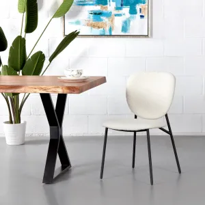 SIERRA - Cream Fabric Dining Chair