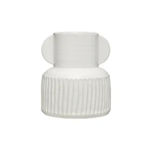 STONEWARE PLEATED VASE