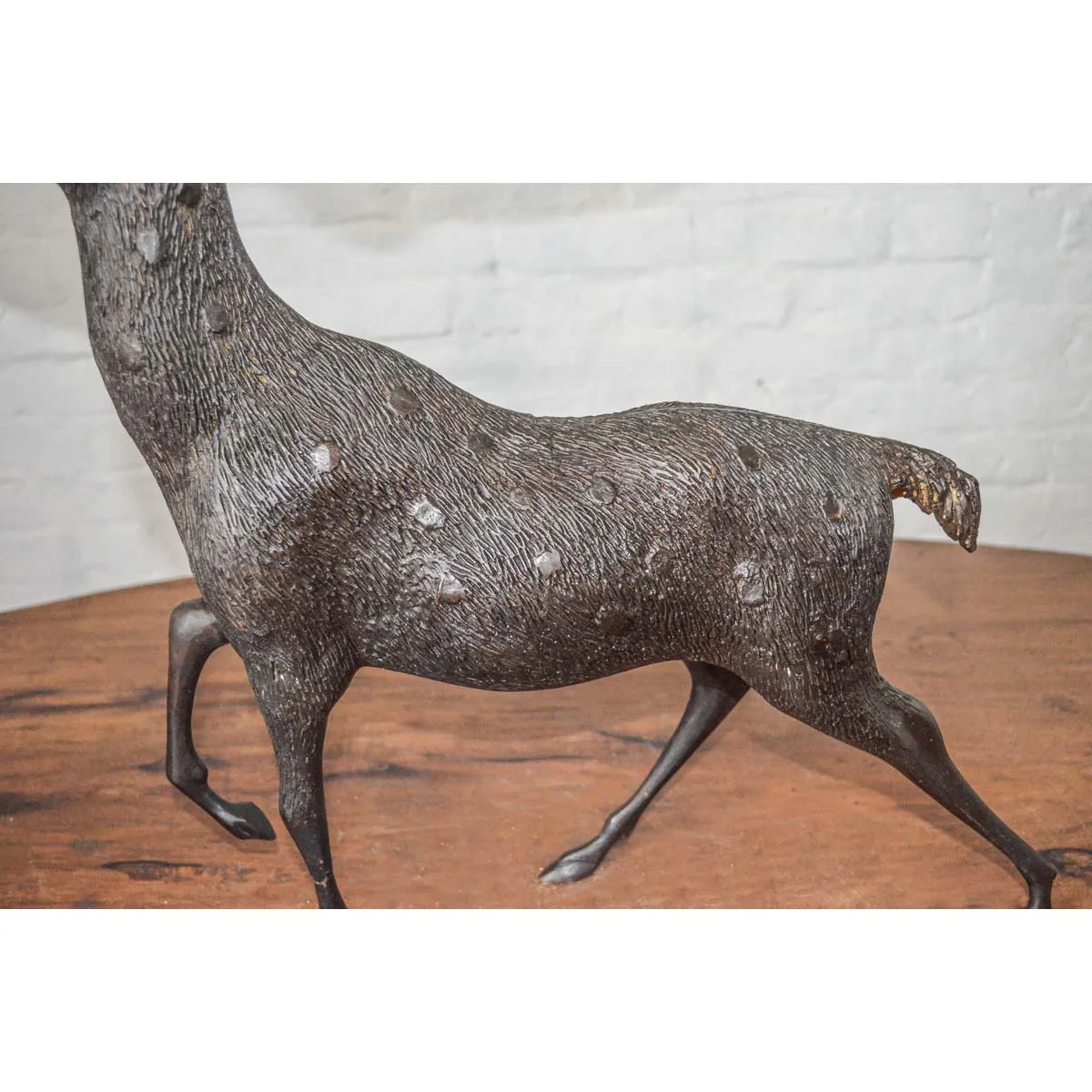 Tabletop Bronze Deer Statue
