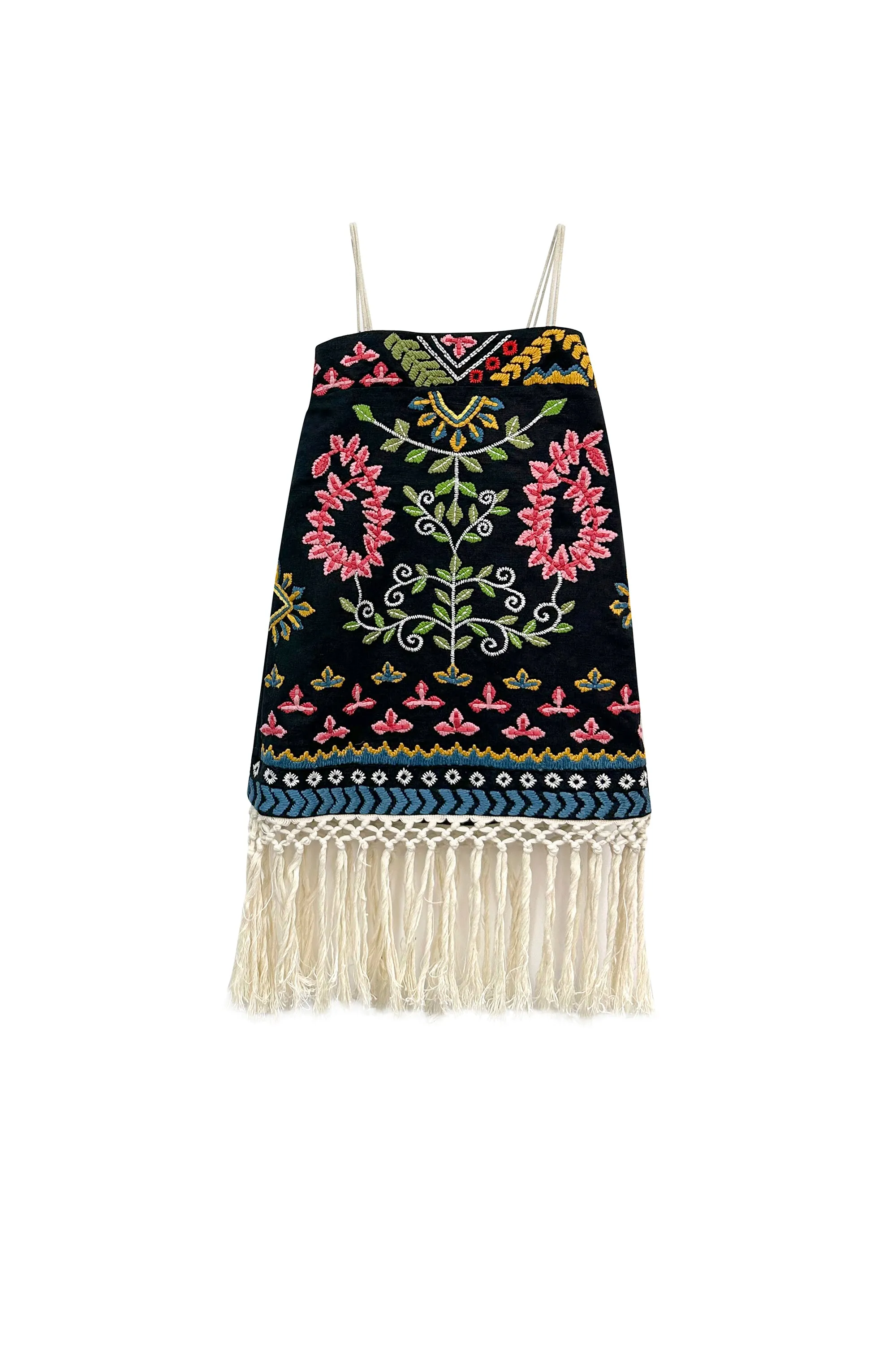 The Embroidered Zoya Dress (Black)
