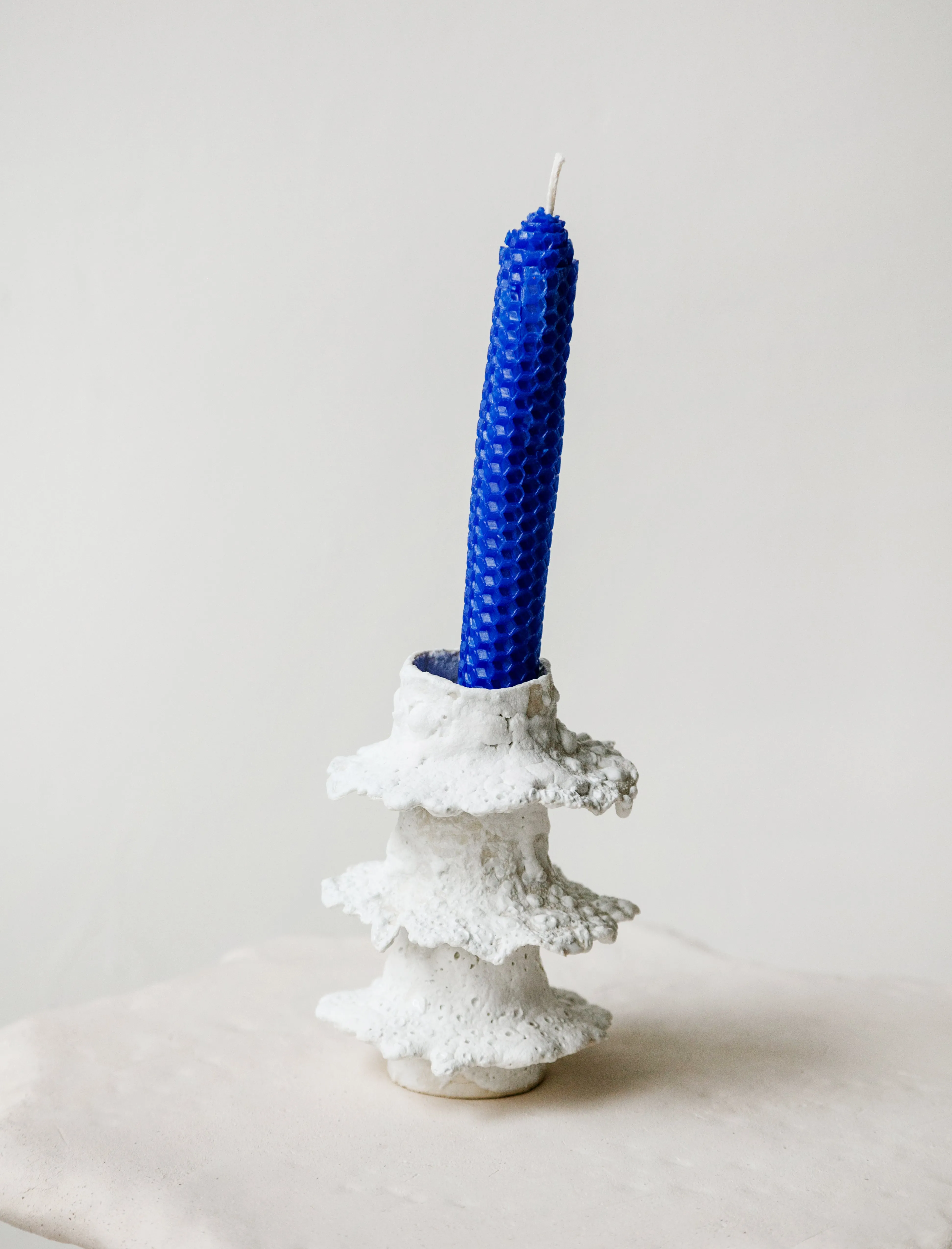 Tier Candle Stand Frosted White 5x4