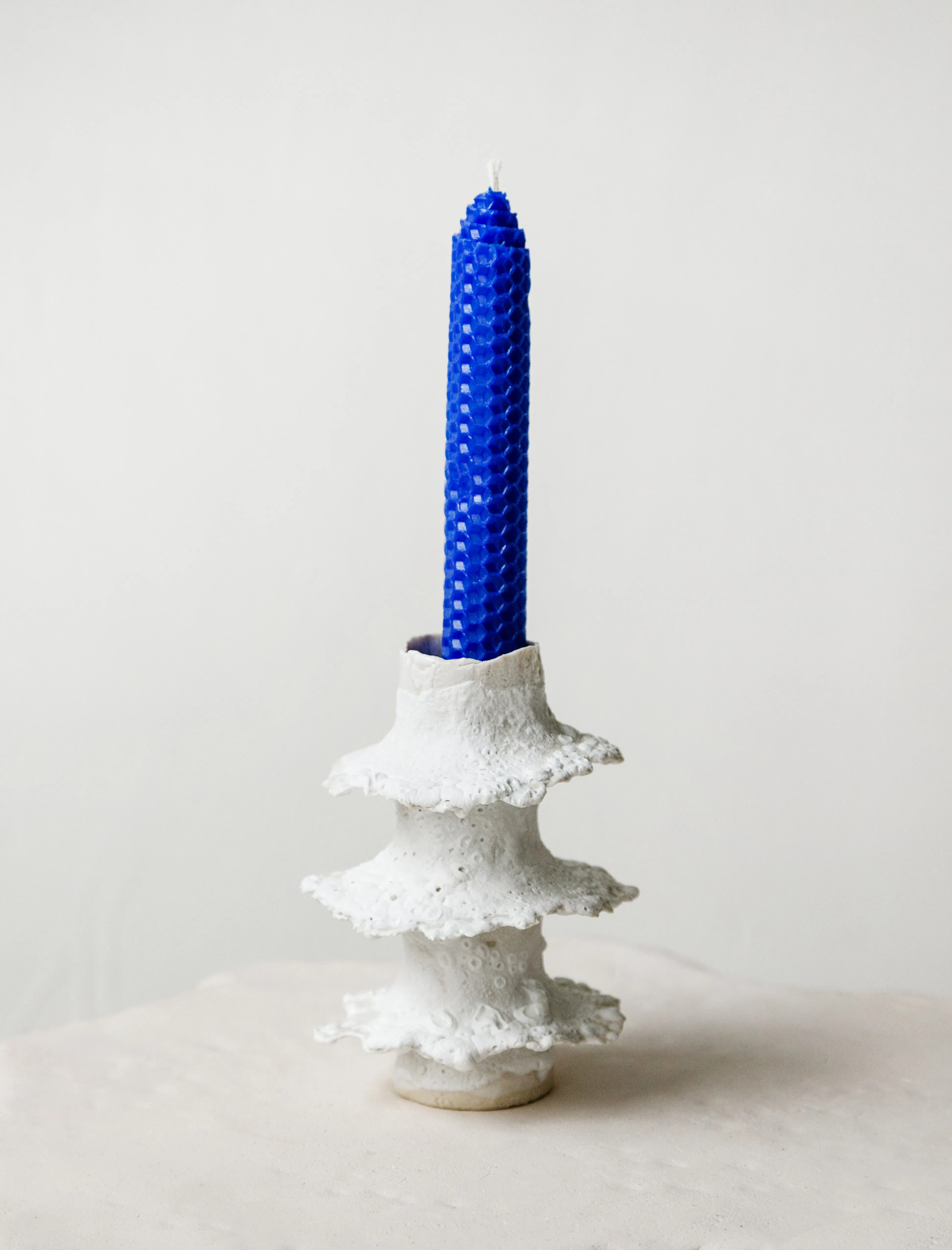 Tier Candle Stand Frosted White 5x4
