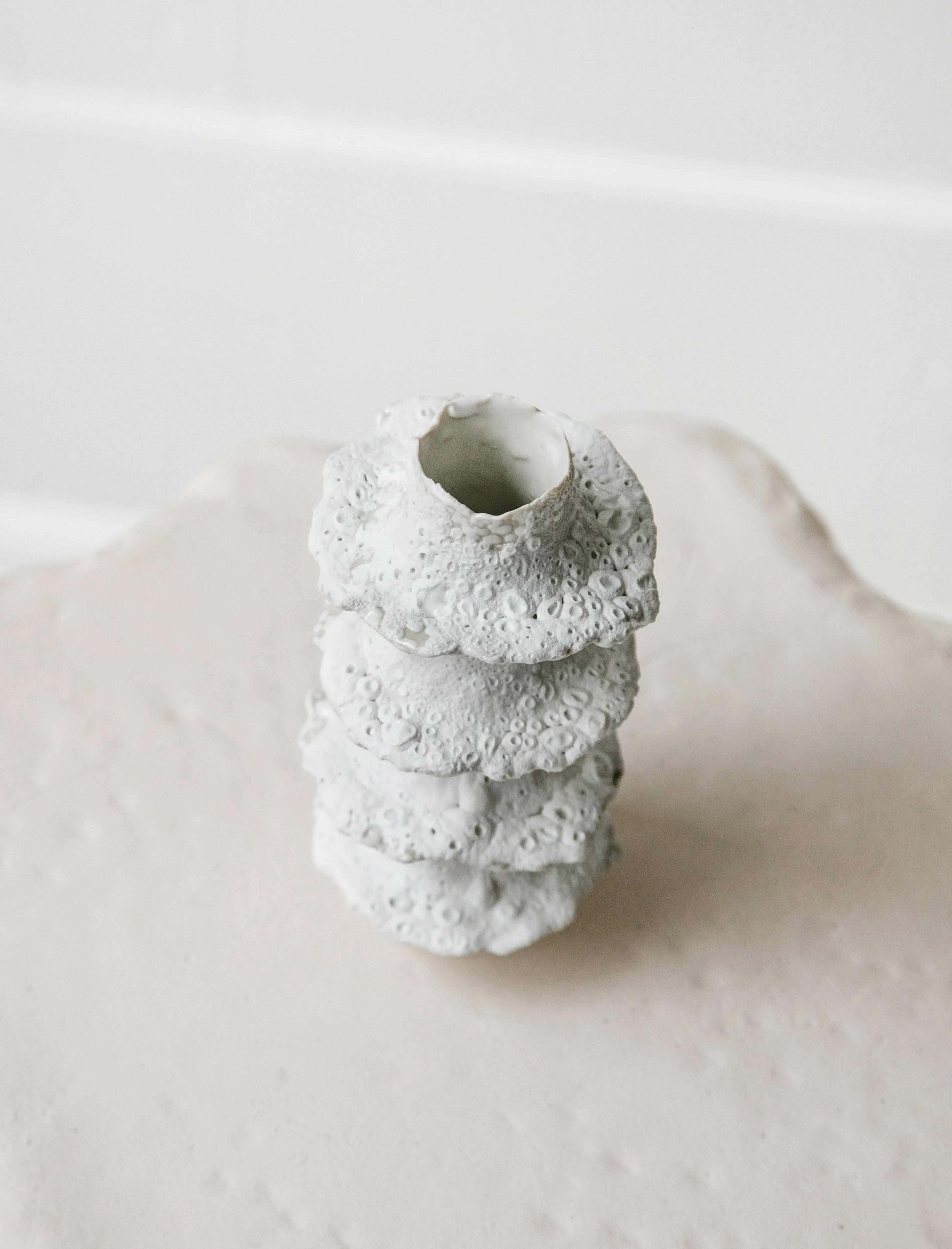 Tier Candle Stand Frosted White 6x4