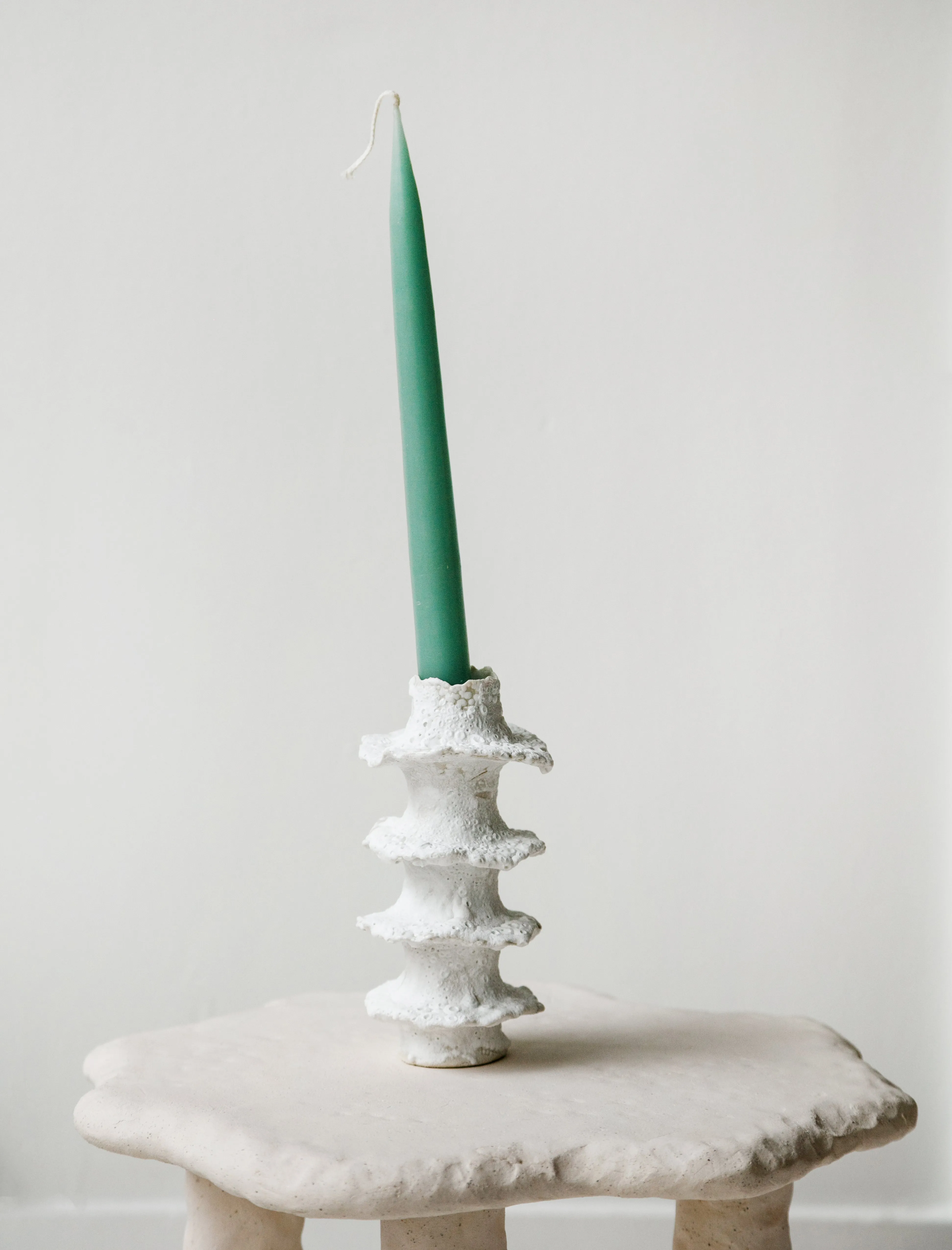 Tier Candle Stand Frosted White 6x4