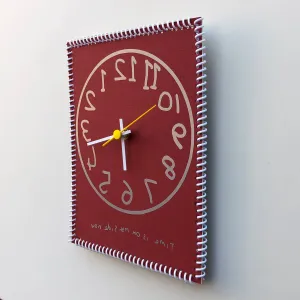 “Time is on my side now” wall clock (numbers reverse)