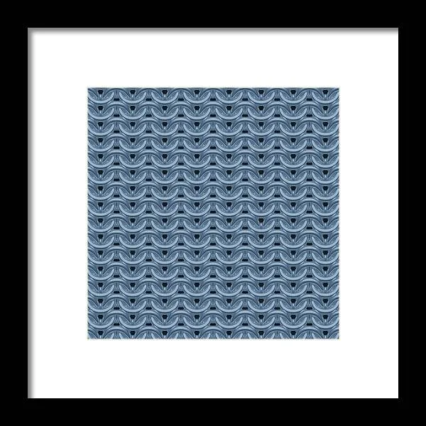 Twilight Blue Maille Framed Print
