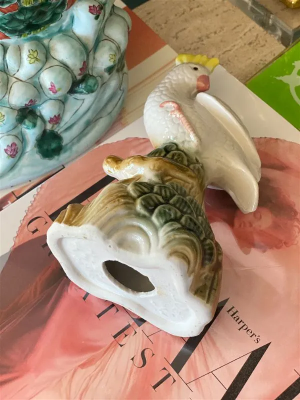 Vintage Parakeet / Bird Figurine