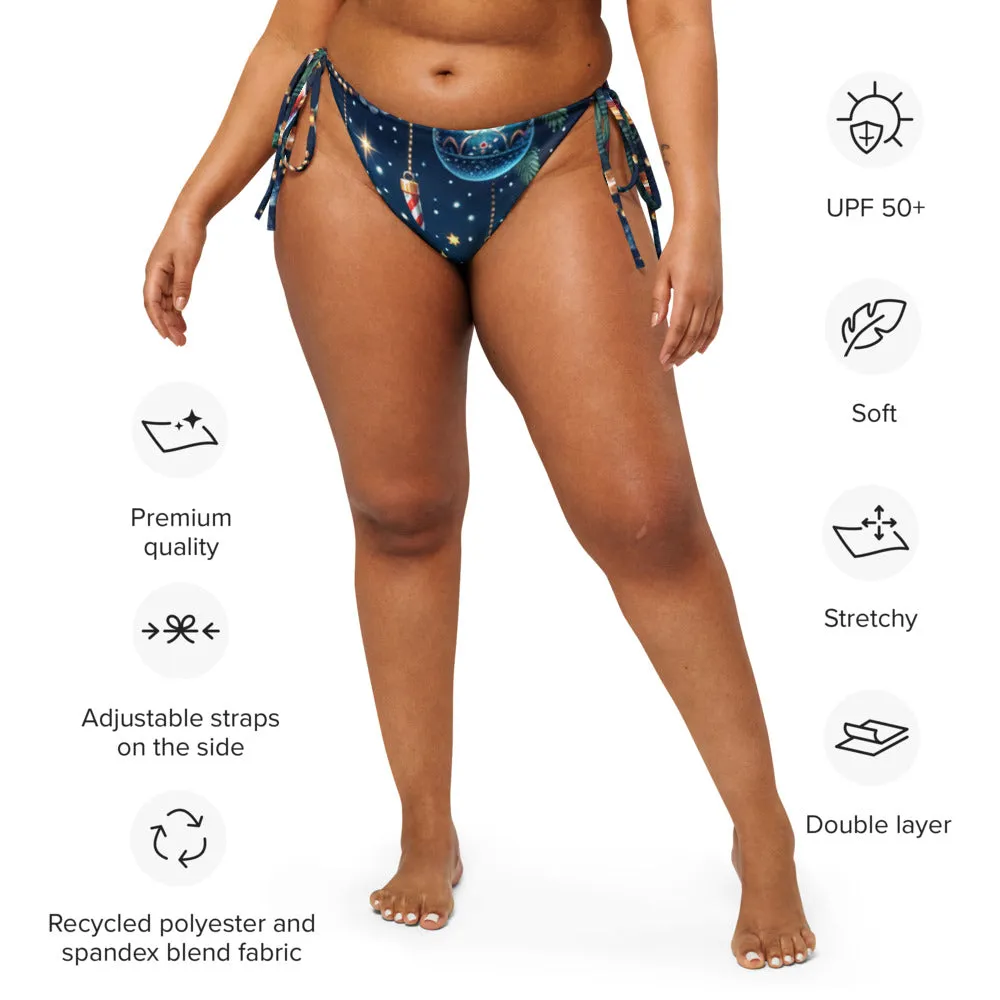 Whimsical Winter Wear String Bikini Bottom