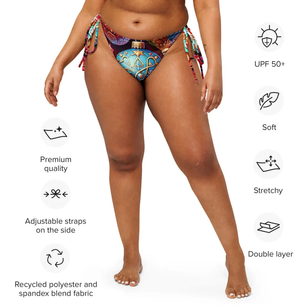 Whimsical Winter Wear String Bikini Bottom