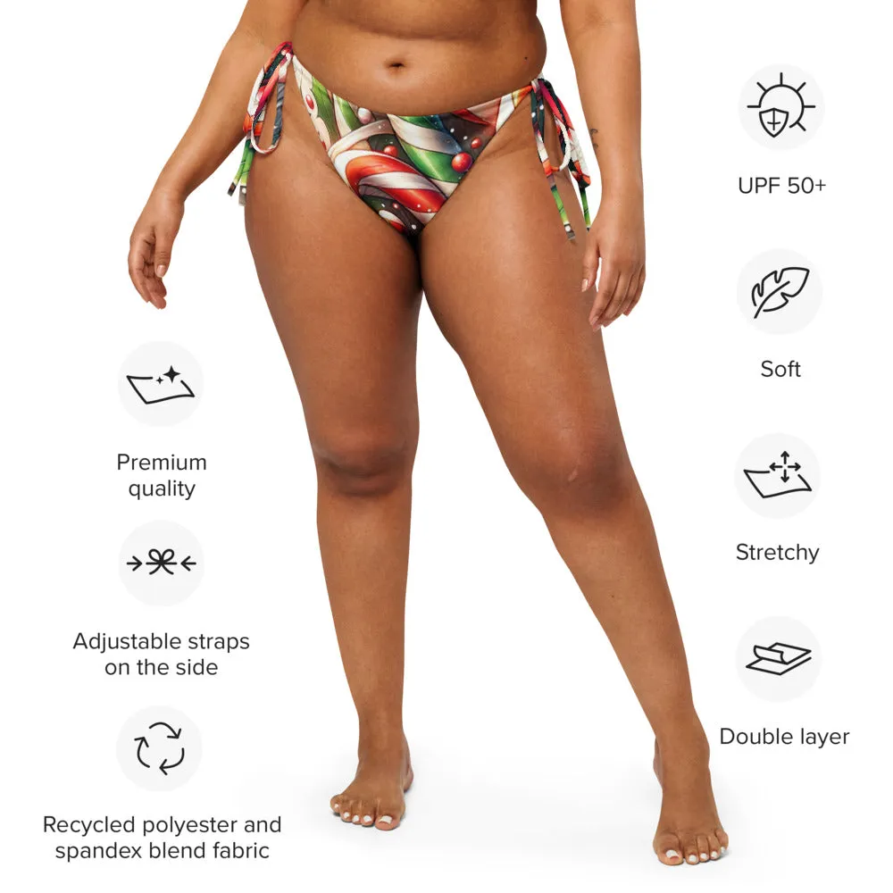 Whimsical Winter Wear String Bikini Bottom