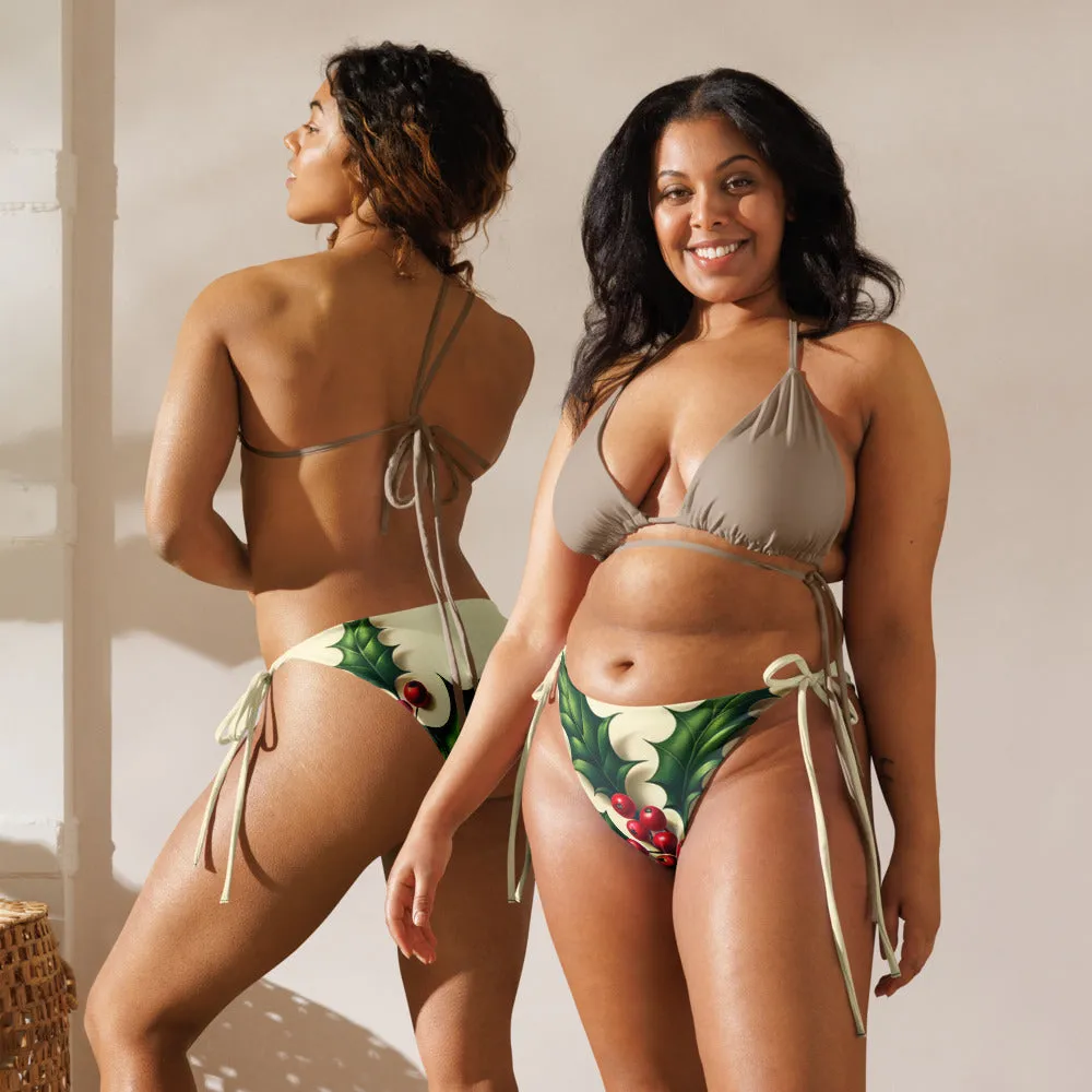 Whimsical Winter Wear String Bikini Bottom