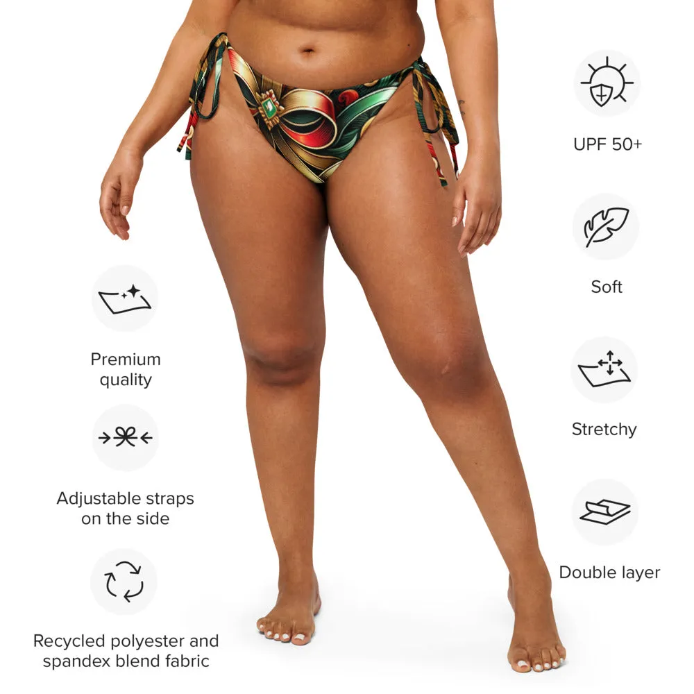 Whimsical Winter Wear String Bikini Bottom