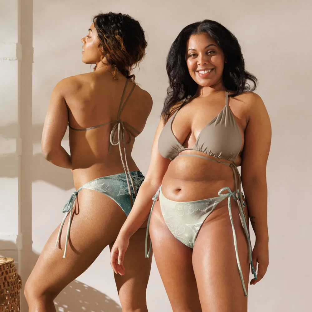 Whimsical Winter Wear String Bikini Bottom