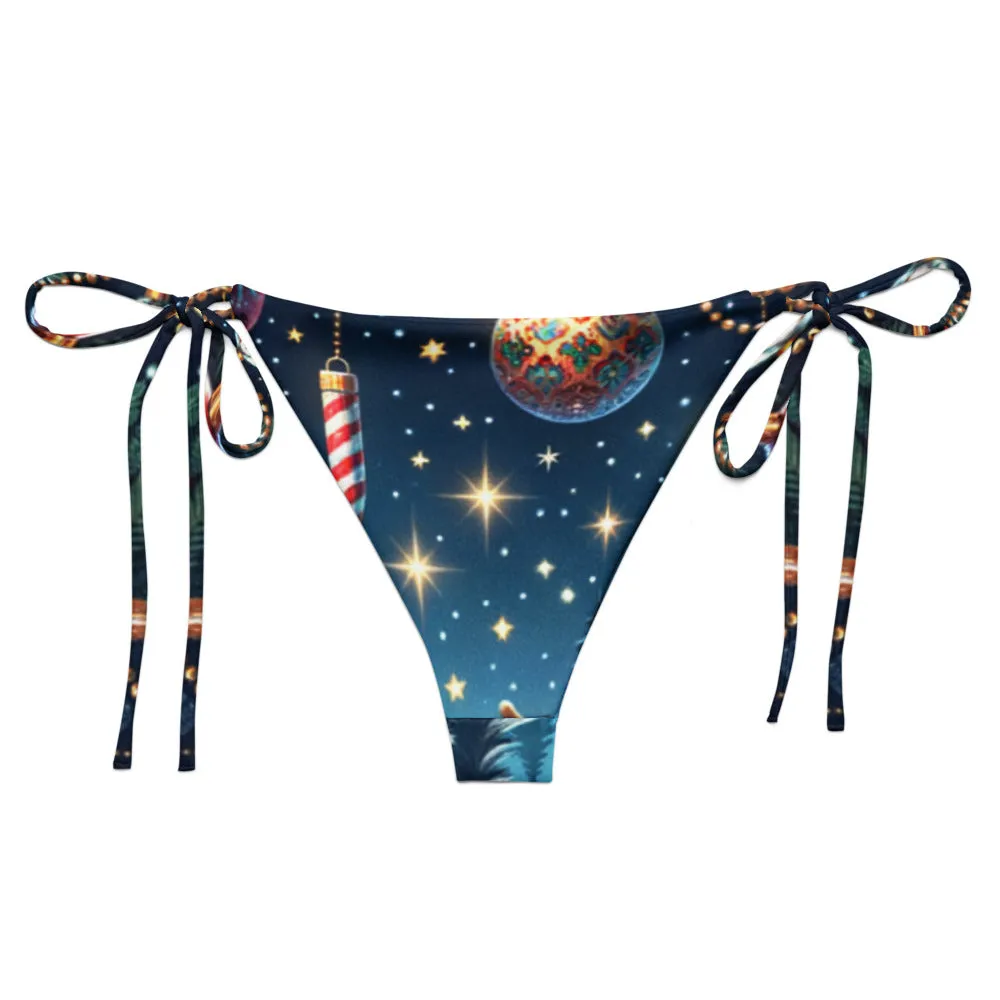 Whimsical Winter Wear String Bikini Bottom