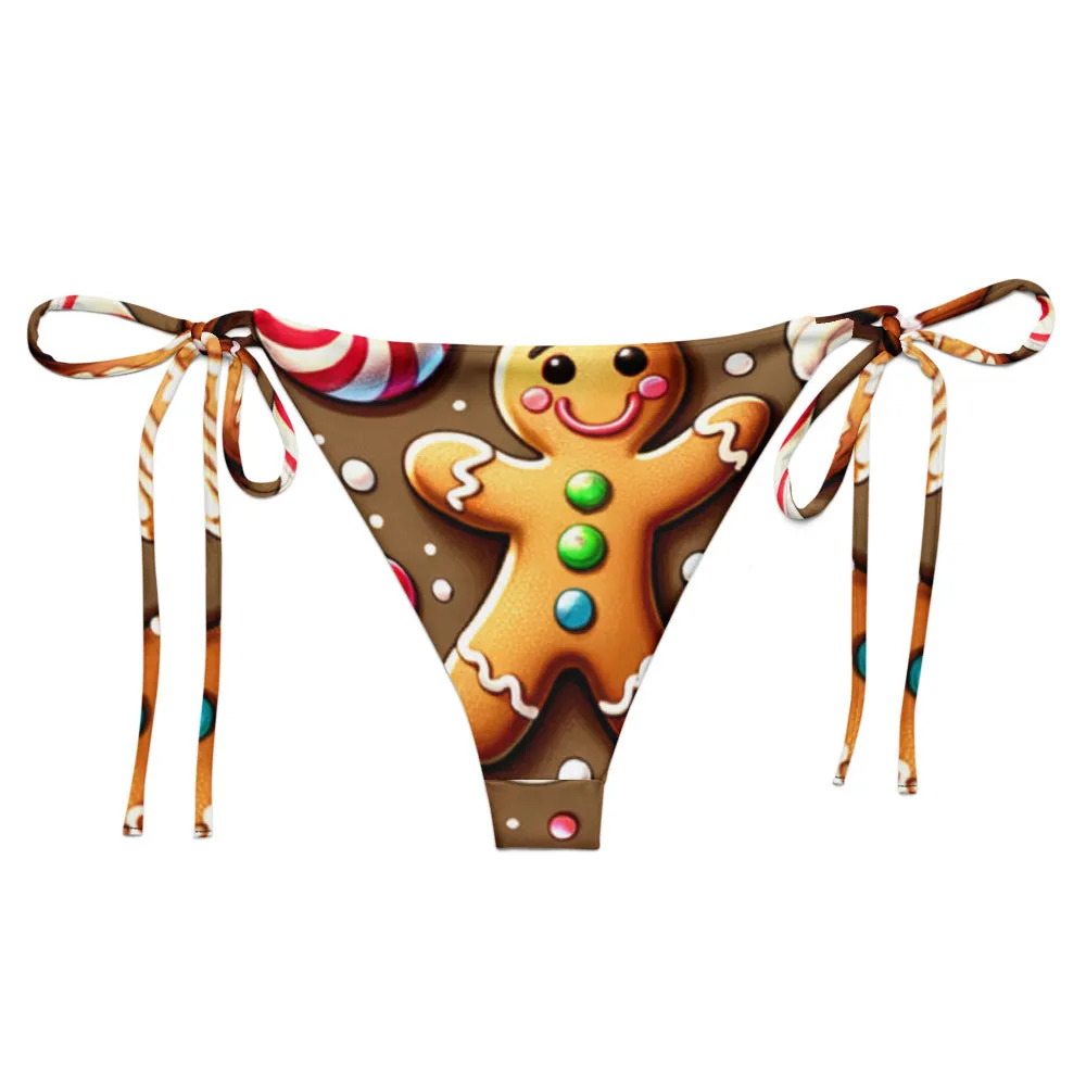 Whimsical Winter Wear String Bikini Bottom