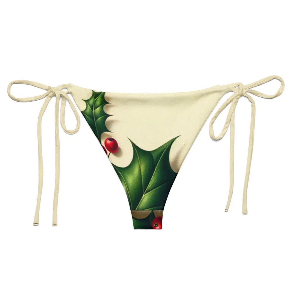 Whimsical Winter Wear String Bikini Bottom