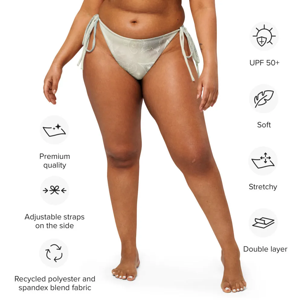 Whimsical Winter Wear String Bikini Bottom