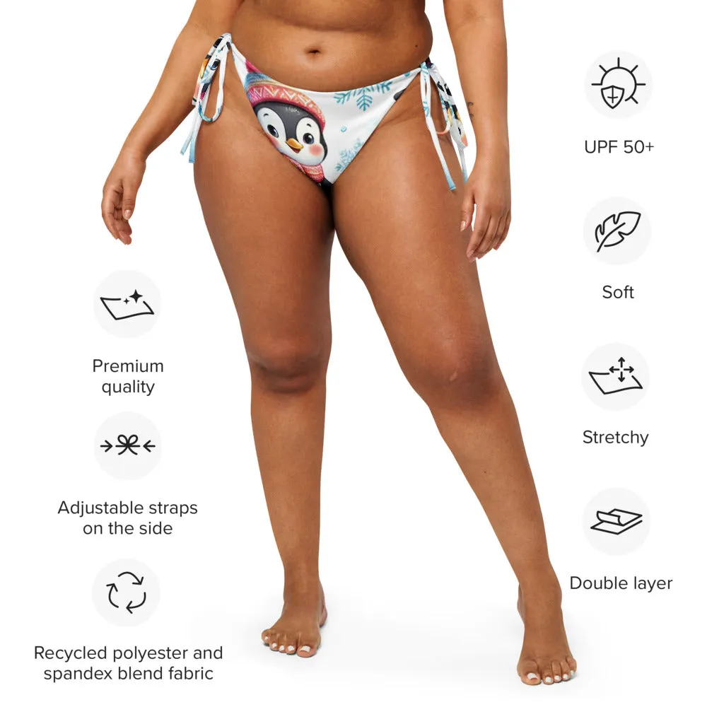 Whimsical Winter Wear String Bikini Bottom