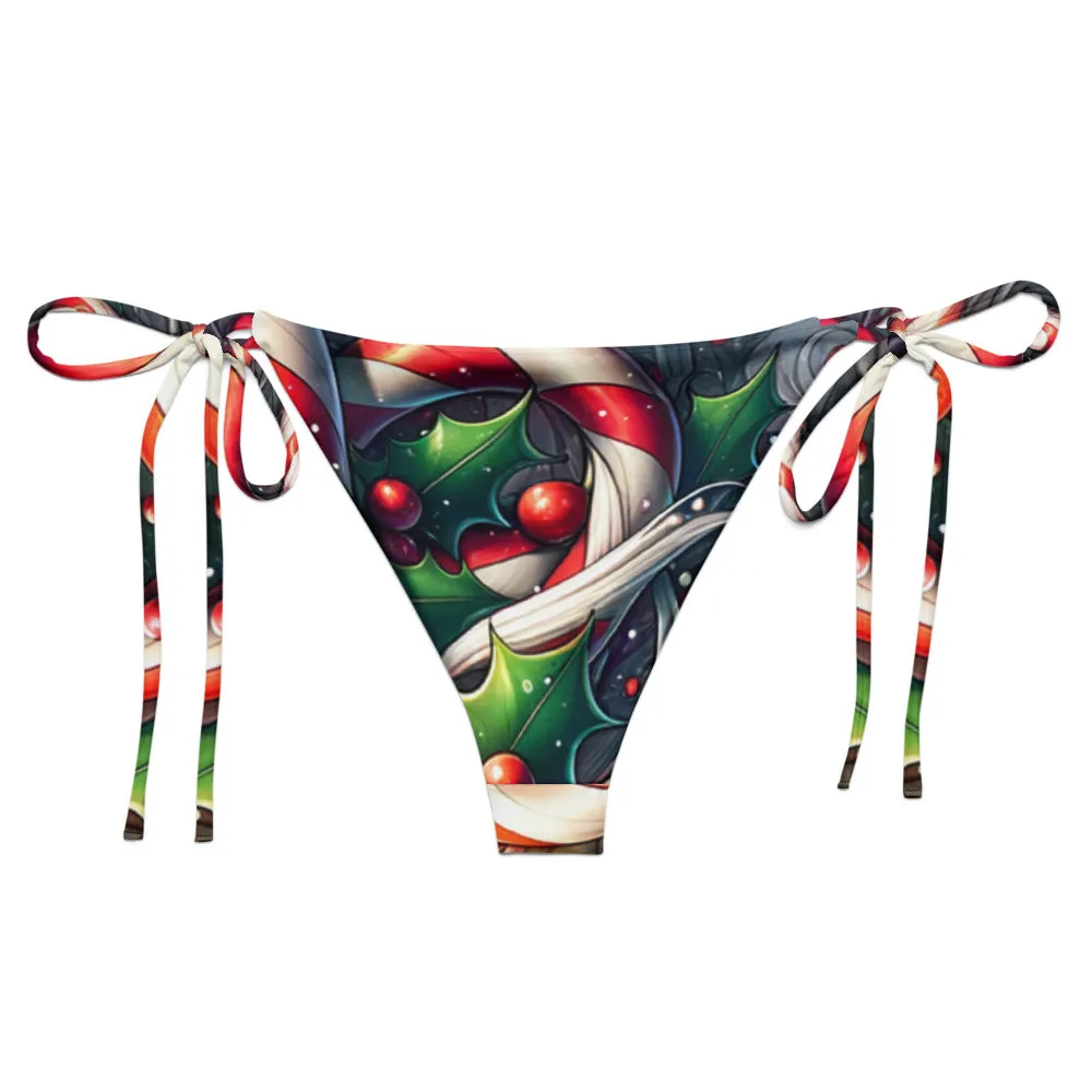 Whimsical Winter Wear String Bikini Bottom